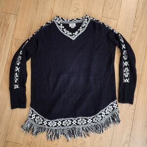 Yaira Boho Poncho Sweater- Oversized S/M